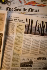 NWslackline in the Seattle Times